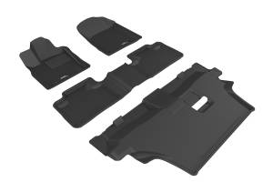 3D MAXpider - 3D MAXpider KAGU Floor Mat (BLACK) compatible with DODGE DURANGO 2012-2023 - Full Set