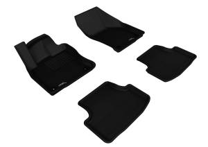 3D MAXpider - 3D MAXpider Custom Fit KAGU Floor Mat (BLACK) For VOLKSWAGEN GOLF/ALLTRACK/GTI/R/SPORTWAGEN 2015-2022 - Full Set