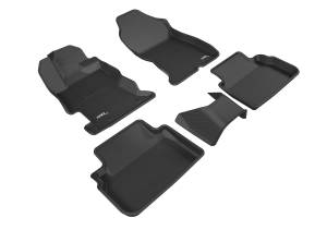 3D MAXpider - 3D MAXpider Custom Fit KAGU Floor Mat (BLACK) Compatible with SUBARU IMPREZA/CROSSTREK 2017-2023 - Full Set