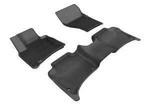 3D MAXpider - 3D MAXpider Custom Fit KAGU Floor Mat (BLACK) for 2011-2018 PORSCHE CAYENNE - COMPLETE SET