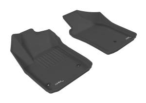 3D MAXpider - 3D MAXpider Custom Fit KAGU Floor Mat (BLACK) Compatible with FIAT 500/500e/Abarth 2012-2019 - Front Row