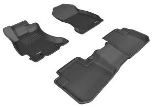 3D MAXpider - 3D MAXpider Custom Fit KAGU Floor Mat (BLACK) Compatible with SUBARU FORESTER 2014-2018 - Full Set
