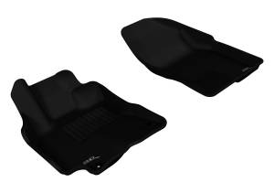 3D MAXpider - 3D MAXpider Custom Fit KAGU Floor Mat (BLACK) Compatible with PONTIAC/TOYOTA VIBE/COROLLA 2009-2013 - Front Row