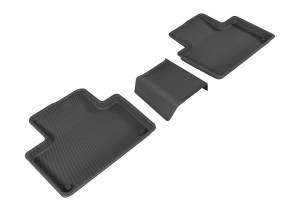 3D MAXpider - 3D MAXpider Custom-Fit Floor Mat For VOLVO XC90 T5 / XC90 T6 2015-2021 KAGU BLACK Second Row (3 PCS)