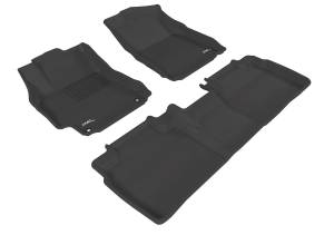 3D MAXpider - 3D MAXpider Custom Fit KAGU Floor Mat (BLACK) Compatible with TOYOTA CAMRY/CAMRY HYBRID 2012-2014 - Full Set