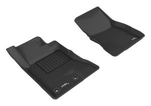 3D MAXpider - 3D MAXpider KAGU Floor Mat (BLACK) compatible with FORD MUSTANG 2015-2024 - Front Row