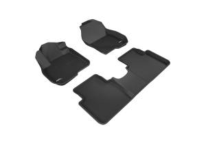 3D MAXpider - 3D MAXpider KAGU Floor Mat (BLACK) compatible with HONDA CR-V 2017-2022 - Full Set