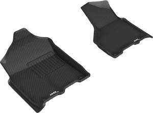 3D MAXpider - 3D MAXpider KAGU Floor Mat (BLACK) compatible with DODGE RAM 2500/3500 CREW/MEGA 2019-2024 - Front Row