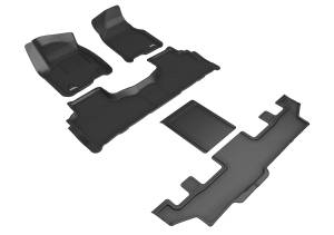 3D MAXpider - 3D MAXpider KAGU Floor Mat (BLACK) compatible with GMC YUKON XL 2021-2024 - Full Set