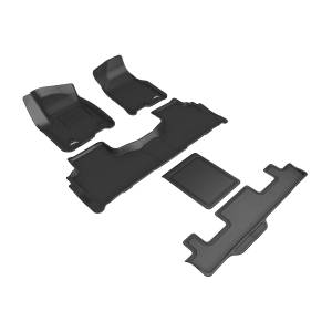 3D MAXpider - 3D MAXpider KAGU Floor Mat (BLACK) compatible with GMC YUKON 2021-2024 - Full Set