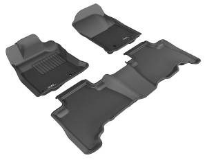 3D MAXpider - 3D MAXpider Custom Fit KAGU Floor Mat (BLACK) Compatible with TOYOTA 4RUNNER 2010-2013 - Full Set