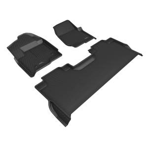 3D MAXpider - 3D MAXpider KAGU Floor Mat (BLACK) compatible with FORD F-150 SUPER CREW 2022-2024 - Full Set