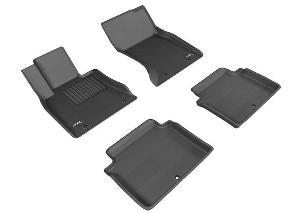 3D MAXpider - 3D MAXpider KAGU Floor Mat (BLACK) compatible with HYUNDAI GENESIS SEDAN 2015-2016 - Full Set
