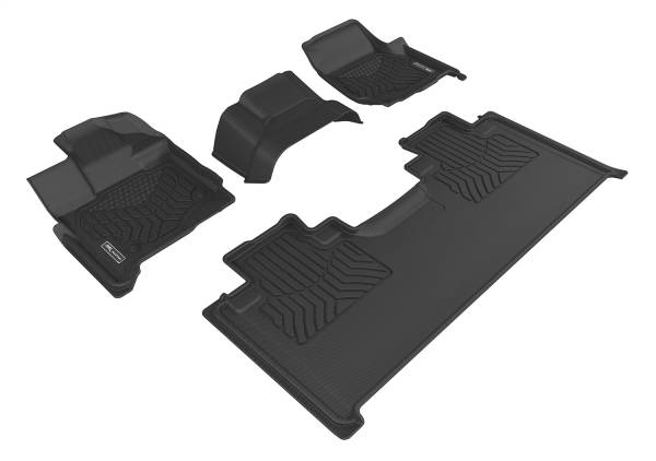 3D MAXpider - 3D MAXpider MAXTRAC Floor Mat (BLACK) compatible with FORD F-150 SUPERCAB 2015-2023 - Full Set