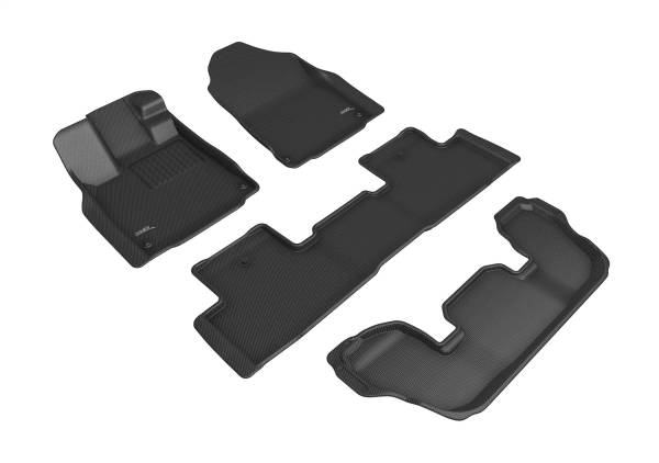 3D MAXpider - 3D MAXpider KAGU Floor Mat (BLACK) compatible with ACURA MDX 2022-2024 - Full Set