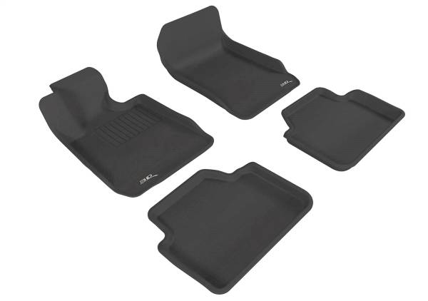 3D MAXpider - 3D MAXpider KAGU Floor Mat (BLACK) compatible with BMW 3 SERIES SEDAN (E90) RWD 2006-2011 - Full Set
