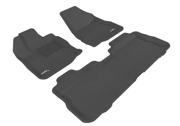 3D MAXpider - 3D MAXpider KAGU Floor Mat (BLACK) compatible with CHEVROLET EQUINOX 2010-2017 - Full Set