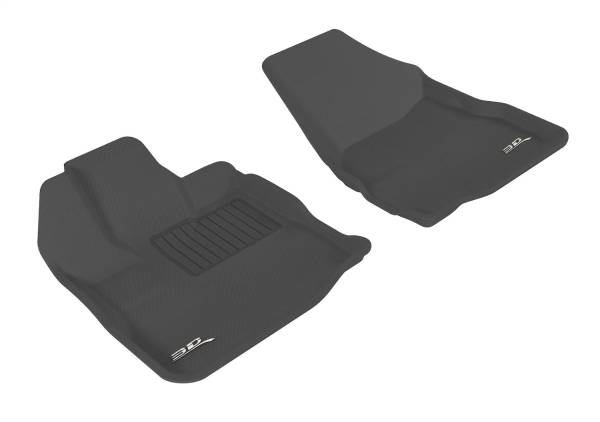3D MAXpider - 3D MAXpider KAGU Floor Mat (BLACK) compatible with CHEVROLET/GMC EQUINOX/TERRAIN 2010-2017 - Front Row