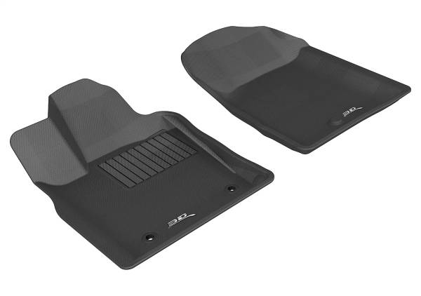 3D MAXpider - 3D MAXpider KAGU Floor Mat (BLACK) compatible with DODGE/JEEP DURANGO/GRAND CHEROKEE 2011-2012 - Front Row