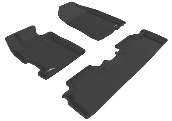 3D MAXpider - 3D MAXpider KAGU Floor Mat (BLACK) compatible with HONDA CIVIC COUPE 2006-2011 - Full Set