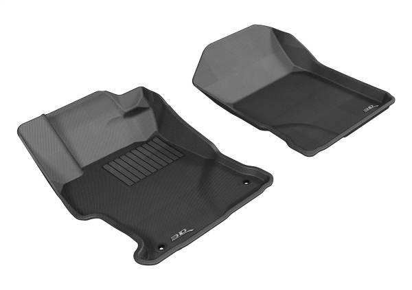 3D MAXpider - 3D MAXpider KAGU Floor Mat (BLACK) compatible with HONDA CIVIC 2012-2013 - Front Row