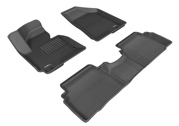 3D MAXpider - 3D MAXpider KAGU Floor Mat (BLACK) compatible with HYUNDAI TUCSON 2010-2013 - Full Set