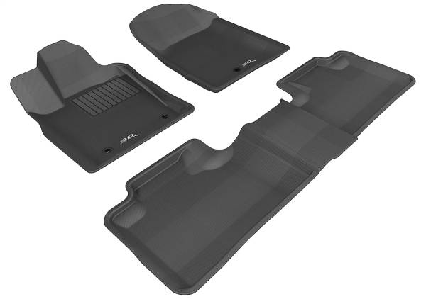 3D MAXpider - 3D MAXpider KAGU Floor Mat (BLACK) compatible with JEEP GRAND CHEROKEE 2011-2013 - Full Set