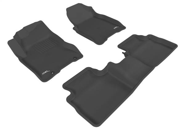 3D MAXpider - 3D MAXpider KAGU Floor Mat (BLACK) compatible with NISSAN ROGUE 2008-2013 - Full Set