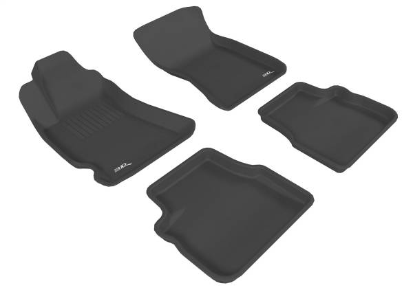 3D MAXpider - 3D MAXpider KAGU Floor Mat (BLACK) compatible with SUBARU FORESTER 2009-2013 - Full Set