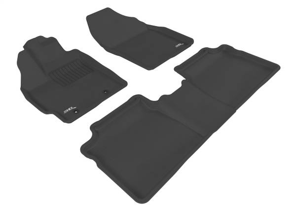 3D MAXpider - 3D MAXpider KAGU Floor Mat (BLACK) compatible with TOYOTA PRIUS 2010-2011 - Full Set