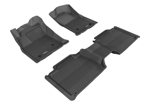 3D MAXpider - 3D MAXpider KAGU Floor Mat (BLACK) compatible with TOYOTA TACOMA ACCESS CAB 2005-2011 - Full Set