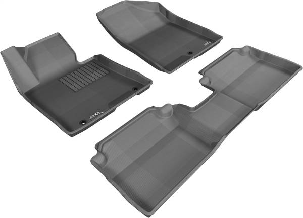 3D MAXpider - 3D MAXpider KAGU Floor Mat (BLACK) compatible with HYUNDAI ELANTRA GT 2013-2017 - Full Set