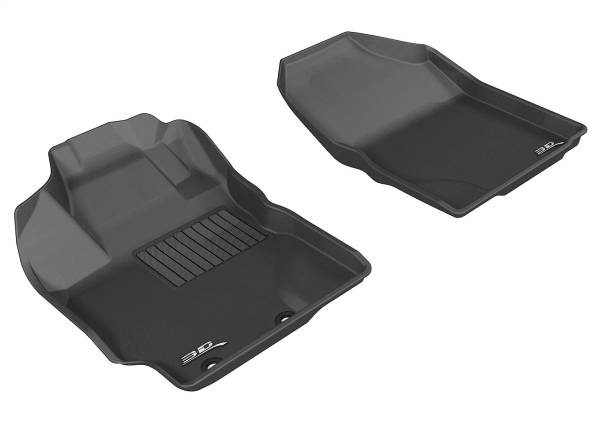 3D MAXpider - 3D MAXpider KAGU Floor Mat (BLACK) compatible with TOYOTA YARIS HATCHBACK 2012-2018 - Front Row