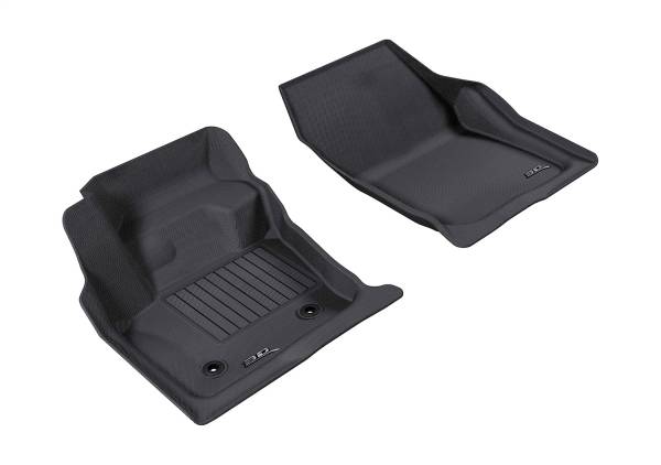 3D MAXpider - 3D MAXpider KAGU Floor Mat (BLACK) compatible with FORD/LINCOLN FUSION/MKZ 2013-2016 - Front Row