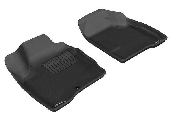 3D MAXpider - 3D MAXpider KAGU Floor Mat (BLACK) compatible with CHEVROLET IMPALA/IMPALA LIMITED 2006-2015 - Front Row