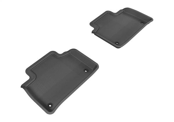 3D MAXpider - 3D MAXpider KAGU Floor Mat (BLACK) compatible with LEXUS LS460 2007-2012 - Second Row