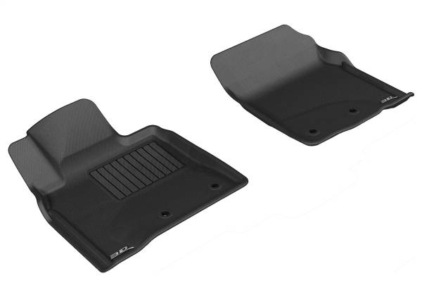 3D MAXpider - 3D MAXpider KAGU Floor Mat (BLACK) compatible with LEXUS/TOYOTA LX/LAND CRUISER 2012-2021 - Front Row