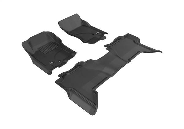 3D MAXpider - 3D MAXpider KAGU Floor Mat (BLACK) compatible with NISSAN XTERRA 2005-2015 - Full Set
