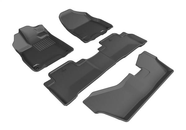 3D MAXpider - 3D MAXpider KAGU Floor Mat (BLACK) compatible with ACURA MDX 2014-2020 - Full Set