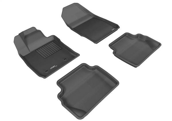 3D MAXpider - 3D MAXpider KAGU Floor Mat (BLACK) compatible with FORD FIESTA 2011-2019 - Full Set