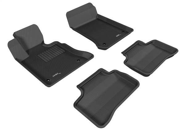 3D MAXpider - 3D MAXpider KAGU Floor Mat (BLACK) compatible with MERCEDES-BENZ GLK 350 (X204) 2013-2015 - Full Set