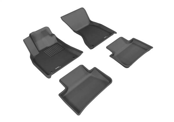 3D MAXpider - 3D MAXpider KAGU Floor Mat (BLACK) compatible with PORSCHE MACAN (95B) 2014-2024 - Full Set