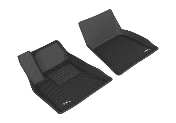 3D MAXpider - 3D MAXpider KAGU Floor Mat (BLACK) compatible with TESLA MODEL S 2012-2014 - Front Row