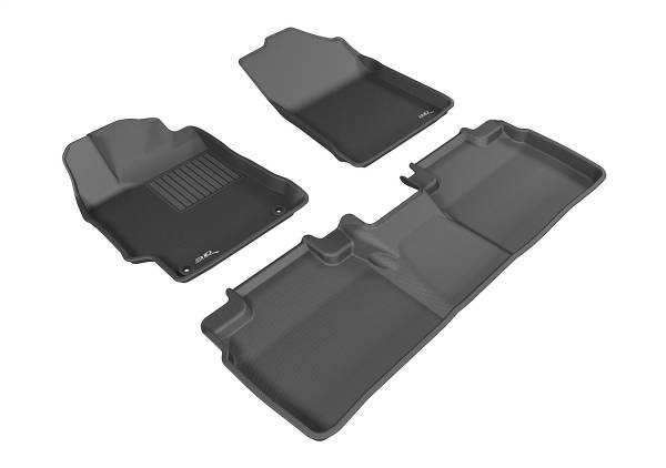 3D MAXpider - 3D MAXpider KAGU Floor Mat (BLACK) compatible with TOYOTA CAMRY/CAMRY HYBRID 2015-2017 - Full Set
