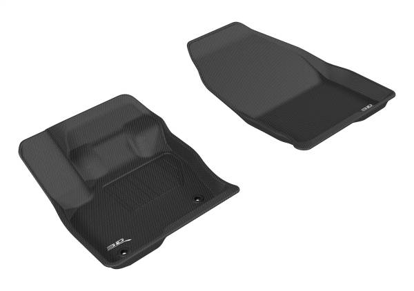 3D MAXpider - 3D MAXpider KAGU Floor Mat (BLACK) compatible with FORD EDGE 2015-2024 - Front Row