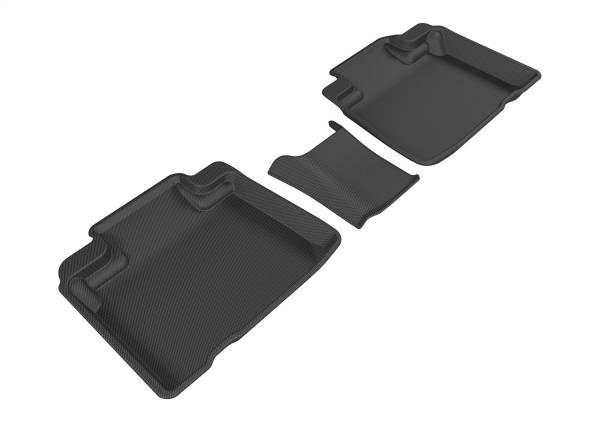 3D MAXpider - 3D MAXpider KAGU Floor Mat (BLACK) compatible with FORD EDGE 2015-2024 - Second Row