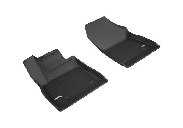 3D MAXpider - 3D MAXpider KAGU Floor Mat (BLACK) compatible with CHEVROLET CRUZE 2016-2019 - Front Row