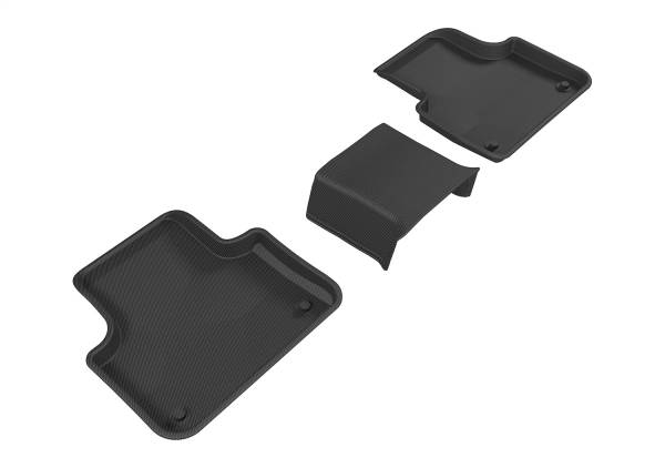 3D MAXpider - 3D MAXpider KAGU Floor Mat (BLACK) compatible with AUDI Q7/SQ7/Q8/SQ8/RS Q8 2017-2024 - Second Row