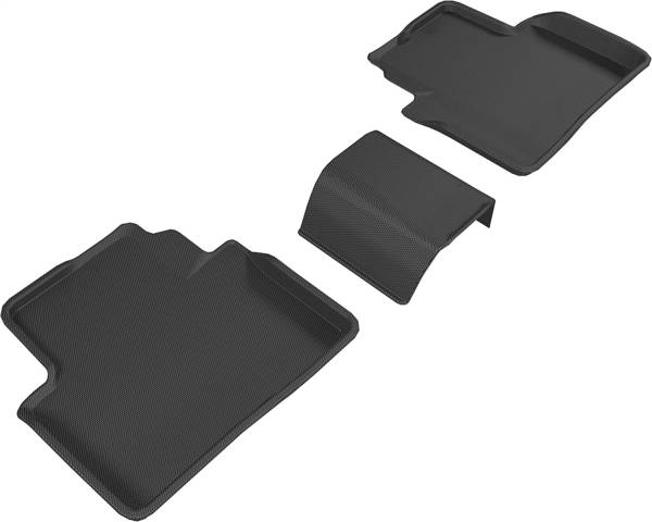 3D MAXpider - 3D MAXpider KAGU Floor Mat (BLACK) compatible with HONDA CIVIC 2016-2021 - Second Row