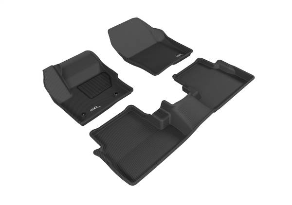3D MAXpider - 3D MAXpider KAGU Floor Mat (BLACK) compatible with LINCOLN MKC 2015-2016 - Full Set
